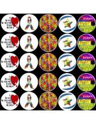   of 25 AUTISM Pinback Buttons 1.25 Pins / Badges AUTISTIC Awareness