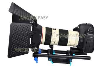 FOTGA DP500 15mm Baseplate Rail rod + Matte Box for follow focus 5D II 