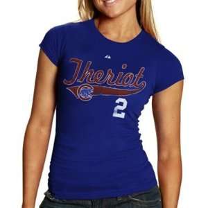 Ryan Theriot Chicago Cubs WOMENS Blue Lead Role Player T Shirt  