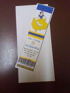 Snow White Ticket Invitations (10)  