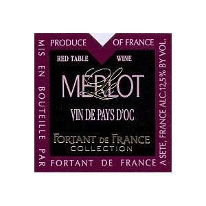  Fortant De France Merlot 750ML Grocery & Gourmet Food
