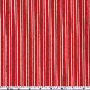   Miller Triple Ticking Red Fabric By The Yard Arts, Crafts & Sewing