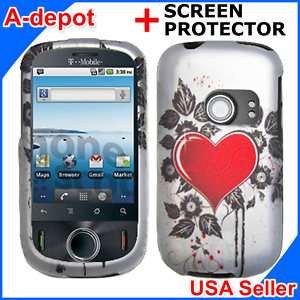 Heart Hard Case Cover 4 Huawei T Mobile Comet U8150+LCD  