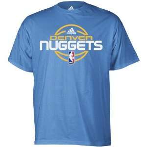 adidas Denver Nuggets Light Blue Team Issue T shirt  