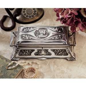 Lady in Waiting Art Nouveau Pewter Box 