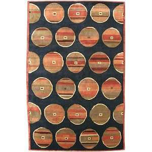  9 X 12 Abstract Planets Wool Area Rug
