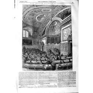   1845 INTERIOR FRENCH CHAMBER PEERS PARLIAMENT PRINT