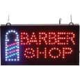 barber shop w striped pole espresso cappuccino hair salon led