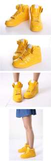 Women High Top Sneakers Shoes Trainer Yellow US 6~11  