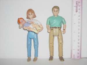 Fisher Price Family Dollhouse People Figure Lot Dad & Mom that Rocks 