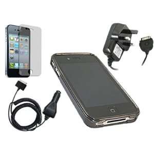   12/24v In Car Charger, 3 Pin UK Mains Charger For Apple iPhone 4 4G HD
