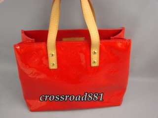 Auth Louis Vuitton Red Vernis Lead PM Great  