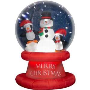  Gemmy 6 Foot Inflatable LED Lighted Penguin Snow Globe 