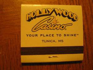 Vintage Hollywood Casino Tunica Mississipi Matchbook  