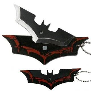 Black Batman Batarang Shape Dark Knight Steel Knife Necklace