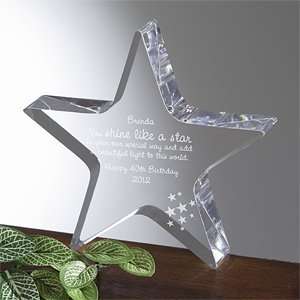  Personalized Birthday Star Sculpture   You Shine Like a 