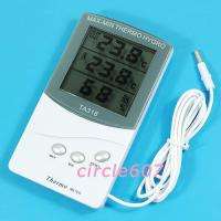 LCD Digital indoor outdoor Thermometer w hygrometer C F  