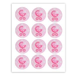 Edible Baby Girl Cupcake or Cookie Frosting Circles  
