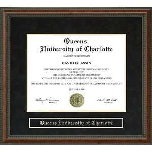  Queens University of Charlotte Diploma Frame Sports 