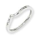 Jewelry Adviser FashionRing 14k White Gold Wedding Band Diamond 