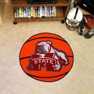   State Bulldogs 26.5 Round Basketball Logo Mat