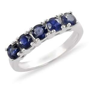  1 ct.t.w. Blue Sapphire Ring in Silver Jewelry