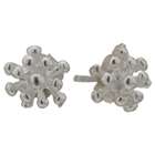 Pugster Fashion Flower Studded Sterling Silver Jewelry 925 Earrings