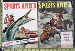   of 2 original issues of Sports Afield magazines   May and June 1957