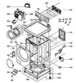 LG Washer Drum/tub assy Parts  Model WM2496HWM  PartsDirect
