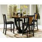 Coaster 5pc Counter Height Dining Set in Black and Cherry Finish