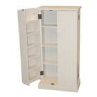 TMS Pine Utility Pantry in Weathered White Finish