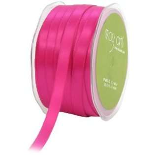 May Arts 3/8 Inch Wide Ribbon, Fuchsia Satin 