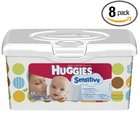 Huggies Sensitive Baby Wipes, Tub, 64 Count