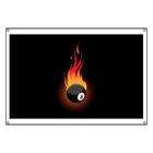 Artsmith Inc Banner Flaming 8 Ball for Pool
