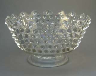 Vintage Hobnail Daisy & and Button Pressed Glass Bowl  