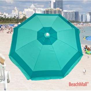 Rio Brands Deluxe 6 ft Beach Umbrella by Rio   UPF 100+ Teal Color at 