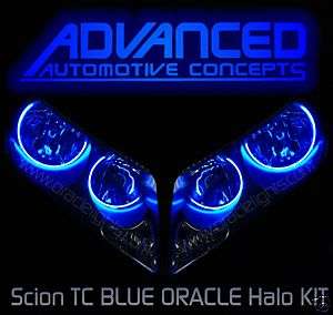 2005 07 Scion TC Headlight hid BLUE HALO Kit Demon Eyes  