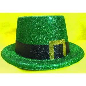    St Patricks Day Green Glitter Hats Case of 12 