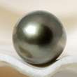 Peacock TAHITIAN Round South Sea PEARL cultured 1.826 g / 10.93 mm 