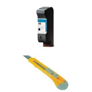  One Black Ink Cartridge HP 45 XL HP45 HP45B + Cutter for 