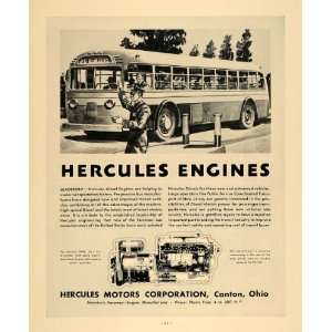   Diesel Engines Bus Canton Ohio   Original Print Ad