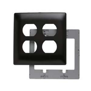  Two Gang Two Outlet Openings Screwless Wall Plate in Brown 