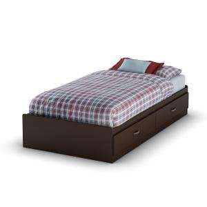  South Shore Logik Twin Mates Bed in Chocolate