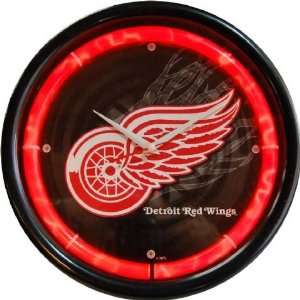  Detroit Red Wings Plasma Neon Clock