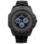 JBW   Just Bling Mens Jet Setter Diamond Bezel Watch in Black with 