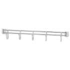 Alera Hook Bars For Wire Shelving, 5 Hooks, 24w, Silver