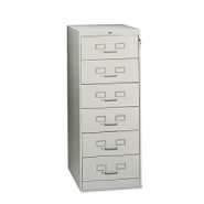 Tennsco Six Drawer Multimedia/Card File Cabinet 