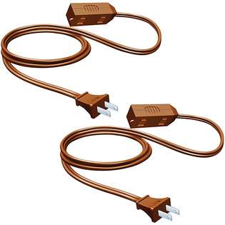  2 Pack Stanley All Purpose Indoor Extension Cord Brown 