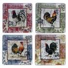 certified international lille rooster 10 1 2 inch square dinner