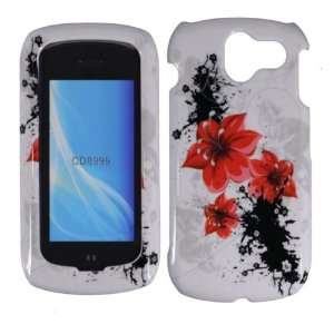  Red Lily Hard Case Cover for Pantech Crux CDM8999 Cell 